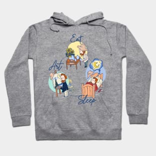 Eat - Sleep - Art with Van Gogh Hoodie